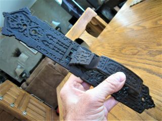 Large Cast Iron Gothic Architectural Salvage Door Handle Eastlake Thumb Latch
