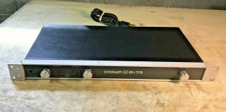 Vintage Crown D - 75 Two Channel Professional Stereo Audio Power Amplifier