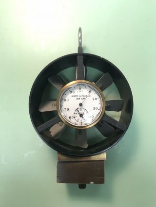 Vintage Keuffel & Esser Wind Meter With Leather Case - Anemometer