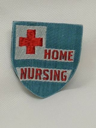 Vintage American Red Cross Arc Pin Fabric Home Nursing Wwii