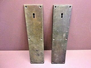 Antique Rye (or Cre) Co.  T400 Solid Brass Door Push Plates Heavy Duty Industrial
