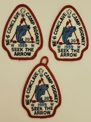 1989 Section Ne - 6 Conclave Patches Nentego 20 Order Of The Arrow Bsa