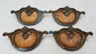 Antique Art Nouveau Keeler Brass Co.  Drawer Pulls/ Handles