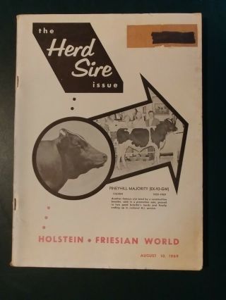 Holstein World 1969 Herd Sire Issue,  Winterthur Story & Disp. ,  E - L - V Herd Book
