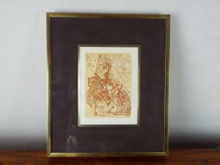 Vintage El Cid Salvador Dali Print Medieval Knight Art Restrike Etching
