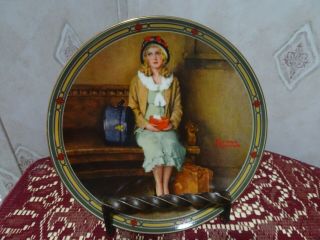 Edwin M Knowles Norman Rockwell Collector Plate " A Young Girls Dream " 1985