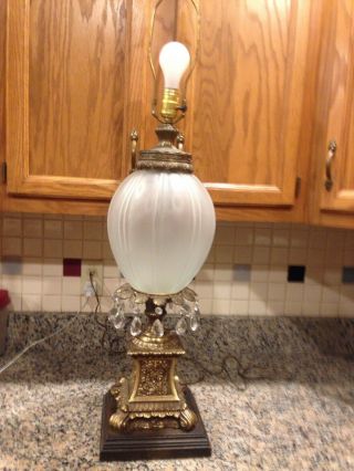 Large Vintage Victorian Style Table Lamp Light 39 Inches Tall