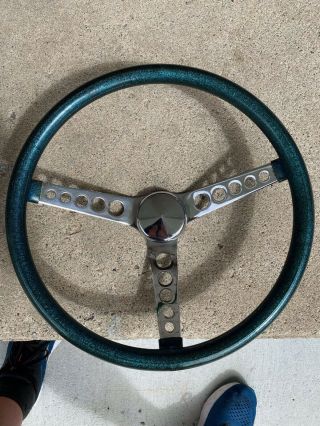 Vintage Blue Metal Flake Steering Wheel