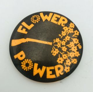 Mid 1960s Anti Vietnam War N.  Y.  Workshop In Nonviolence Flower Power Pin