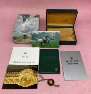 Rolex Datejust 16234 Vintage Watch Box Case Booklet Tag 68.  00.  55 B4322
