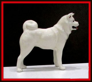 Akita White Color Porcelain Dog Made In Russia Souvenir