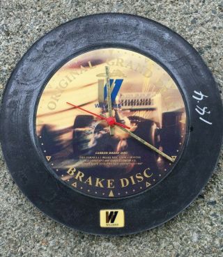 Vintage Authentic Williams Racing Team F1 Carbon Fiber Brake Rotor - Wall Clock 2