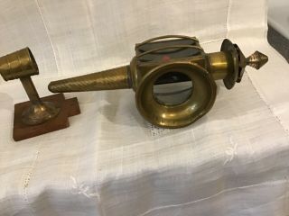 Vintage Brass Carriage Lamp Complete With Mount