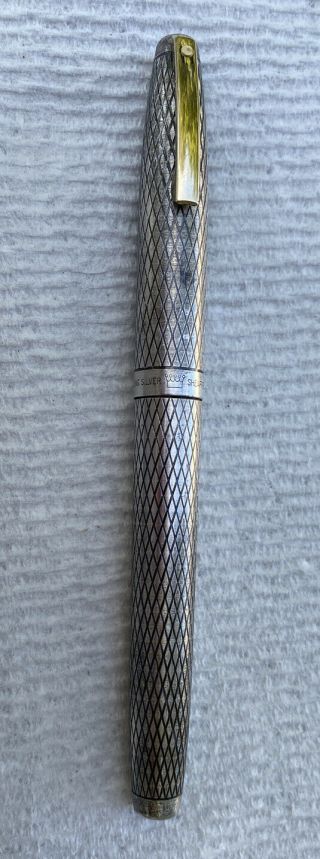 Vintage Sterling Silver Sheaffer Fountain Pen Made Usa Gold Tip