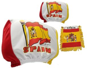 Spain Mini Banner Flag Window Espana Car Headrest Cover Espanola Banner