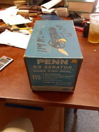Penn No 9/0 Senator Deep Sea Vintage Fishing Reel W/box Big Game