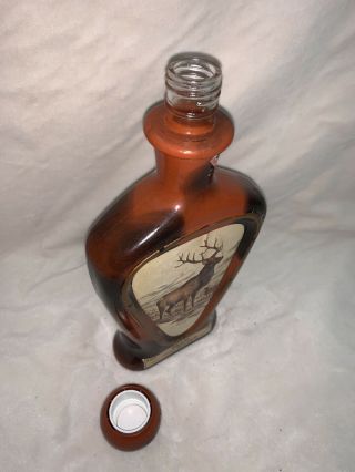 Vintage Jim Beam Glass Whiskey Decanter The Elk by J.  Lockart 3