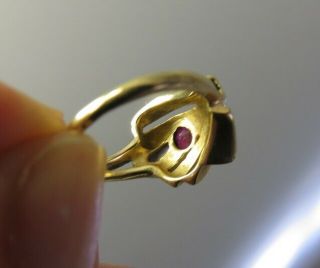 VINTAGE 14K RUBY PINKY RING AS FOUND SZ 3 3