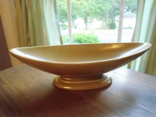 Vintage Red Wing Pedestal Oval Console Bowl Usa 5006