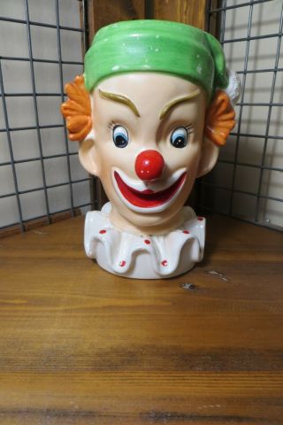 Vintage Napcoware Clown Head Vase,  C3321