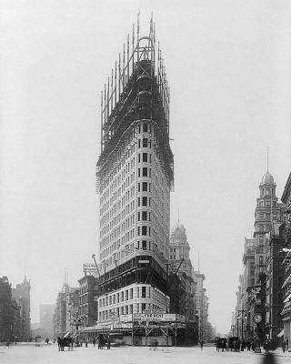 Flatiron Building Under Construction 1902 11x14 Silver Halide Photo Print