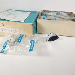 Box Of 9 Vintage 1960s Mcm Drawer / Cabinet Pulls Chrome Knobs Mid - Century