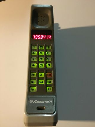 Vintage Motorola Ameritech Brick Cellular Phone With Charger Accessories