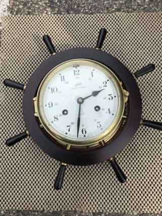 Schatz Royal Mariner Ships Clock Key Wind Germany Bell Chime Vintage Antique