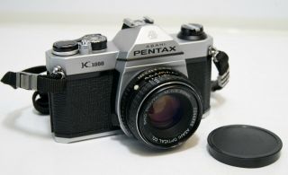 Asahi Pentax K1000 35mm Vintage Slr Film Camera Smc 50mm 1:2 F2 Lens F=50mm