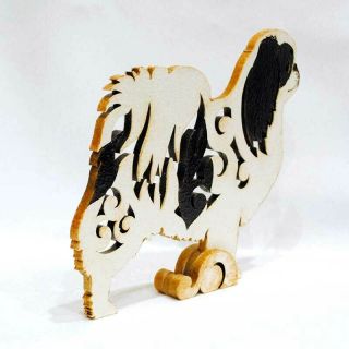 Japanese Chin (japanese Spaniel) Dog Figurine,  Hand - Paint