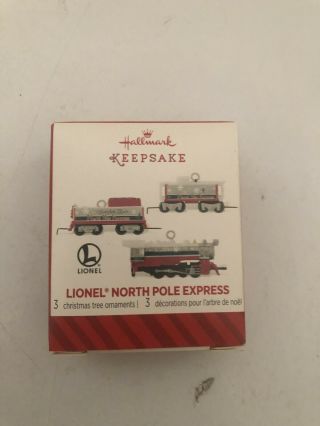 Hallmark Lionel North Pole Express 3 - Piece Miniature Ornament Qxm8506