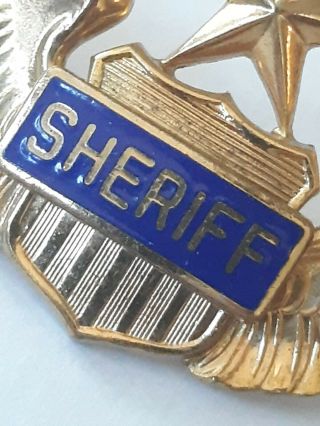 OBSOLETE Vintage CALIFORNIA SHERIFF ' S OFFICE Gold Pilot Wings Badge/pin 3