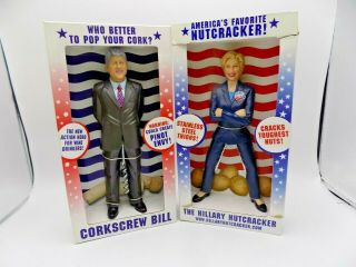Hillary Nutcracker And Corkscrew Bill Clinton Novelty Set Action Figures (m1)