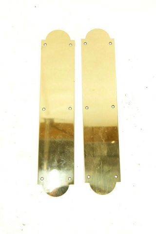Mirrored Brass Push Plates Set Of 2 Polished Finish Art Deco Style
