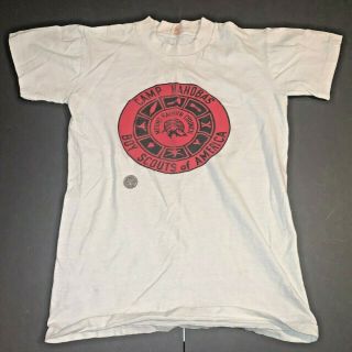 Vintage Boy Scouts Bsa Camp Hahobas (washington State) Tee Shirt Medium