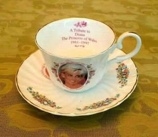 Princess Diana Tribute Tea Cup And Saucer By Royal Stuart