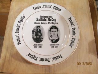 Hatfield And Mccoy The Famous Feud Plate Historic Matewan,  West Virginia
