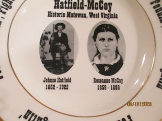 HATFIELD AND MCCOY The FaMOUS fEUD plate HISTORIC MATEWAN,  WEST VIRGINIA 2