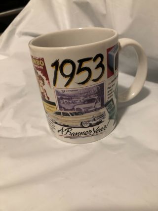 1994 Peacock Papers 1953 A Banner Year Coffee Cup Mug Jb53 - Mgb Vintage Great