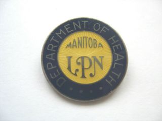 Vintage Sterling Silver Lapel Pin - Department Of Health - Manitoba Nurses