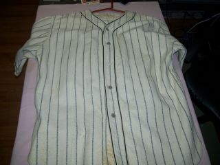 Antique Vintage Spalding Pinstrip Wool Baseball Uniform Jersey & Pants Greenberg