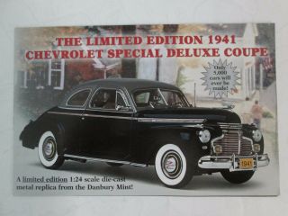 Danbury Brochure 1941 Chevy Special Deluxe Coupe Le