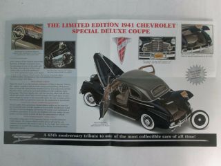 Danbury Brochure 1941 Chevy Special Deluxe Coupe LE 2