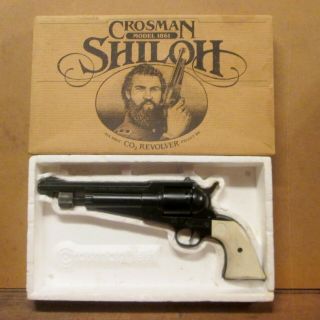 Vintage Crosman Model 1861 Shiloh Six Shot Co2 Revolver Pellet/bb Gun W/box