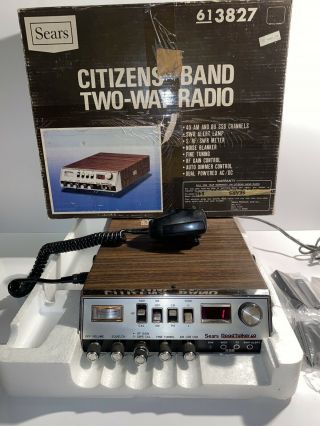 Vintage Sears Citizens Band Two - Way Radio 40 Cb Channel 613827 In Foam