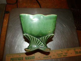 Vintage Ucagco Ceramics Japan Planter With Green w - footed base 2