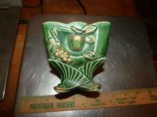 Vintage Ucagco Ceramics Japan Planter With Green w - footed base 3