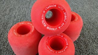 Vintage Skateboard Wheels Powell Peralta Bones Cubics Red - Vision G&s Sims