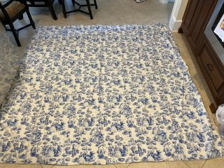 Vintage Blue And White Toile Queen Duvet Cover And Standard Shams