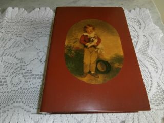 11 " X 7 - 1/2 " Wooden Vintage Jewelry Box With Art Cover Of A Boy With His Dog